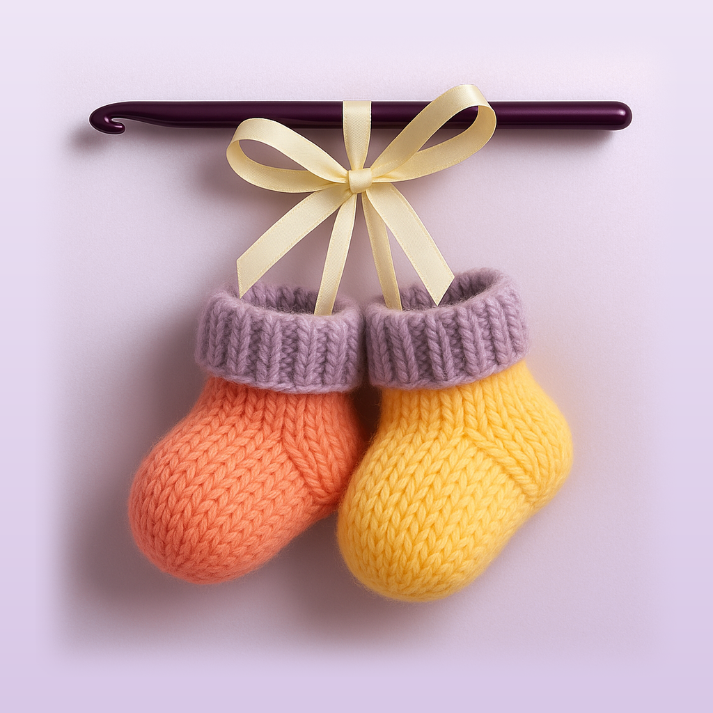 Yarnini app icon: knitted mittens